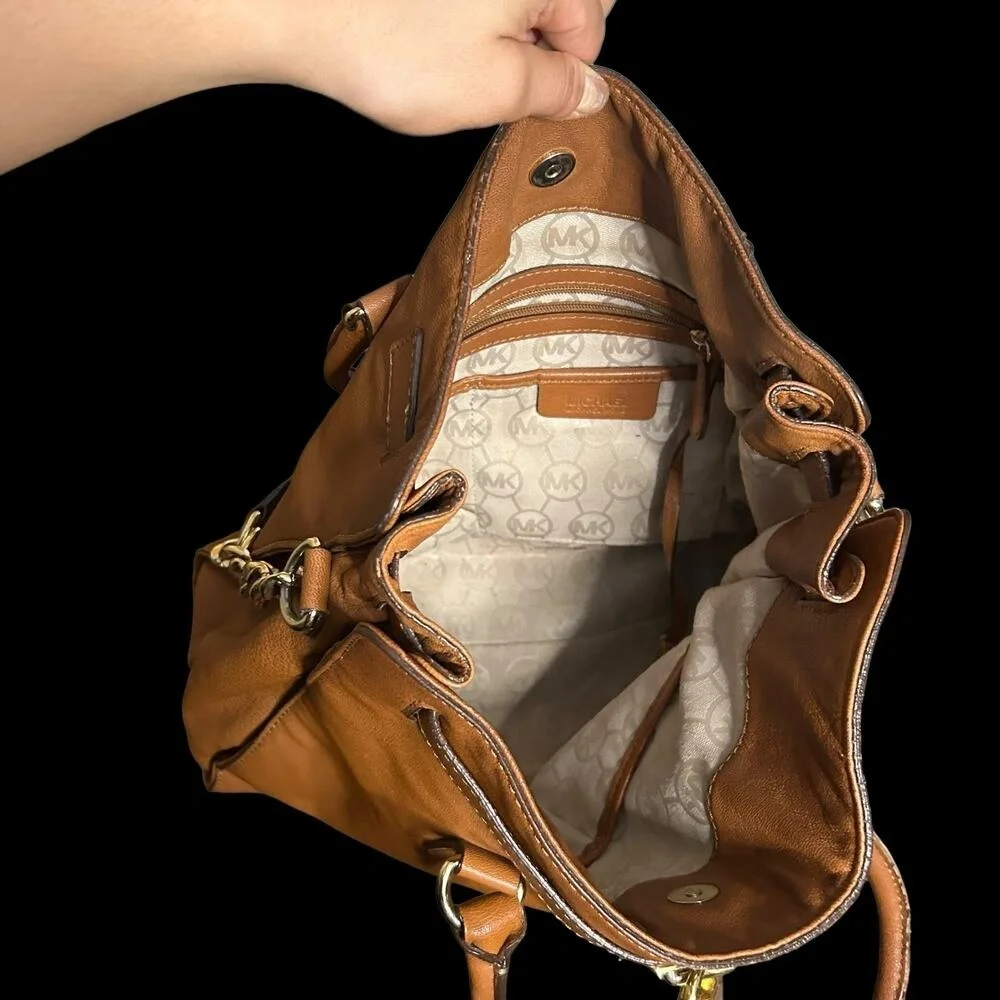 Michael Kors Tan Leather Tote - Picture 8 of 10